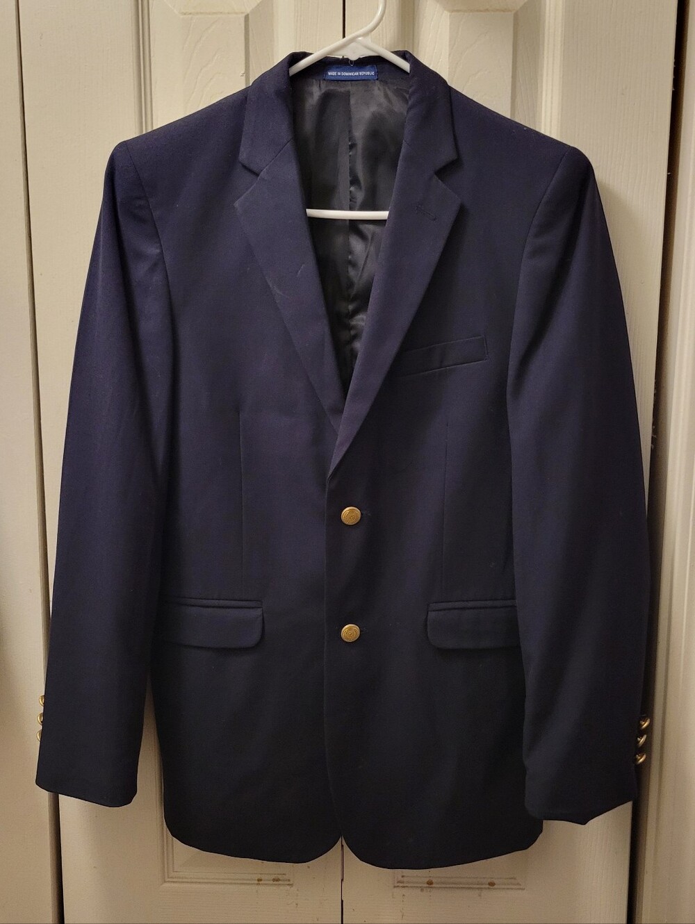 CHAPS Boys Classic Navy Blazer with Gold Buttons